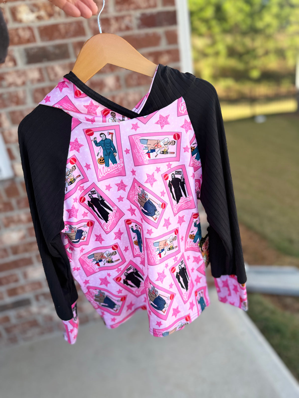 PINK HORROR HOODIE 5T