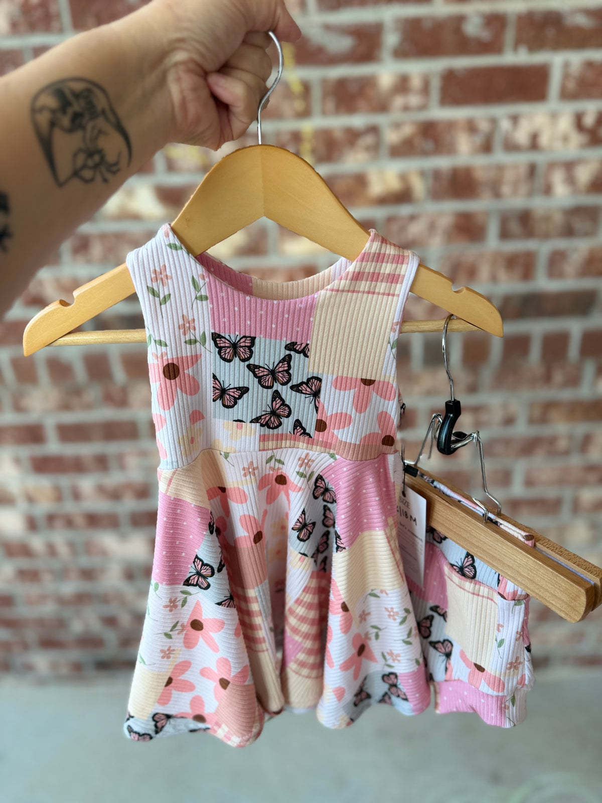 BUTTERLY'S TANK PEPLUM + BUMMIE SET