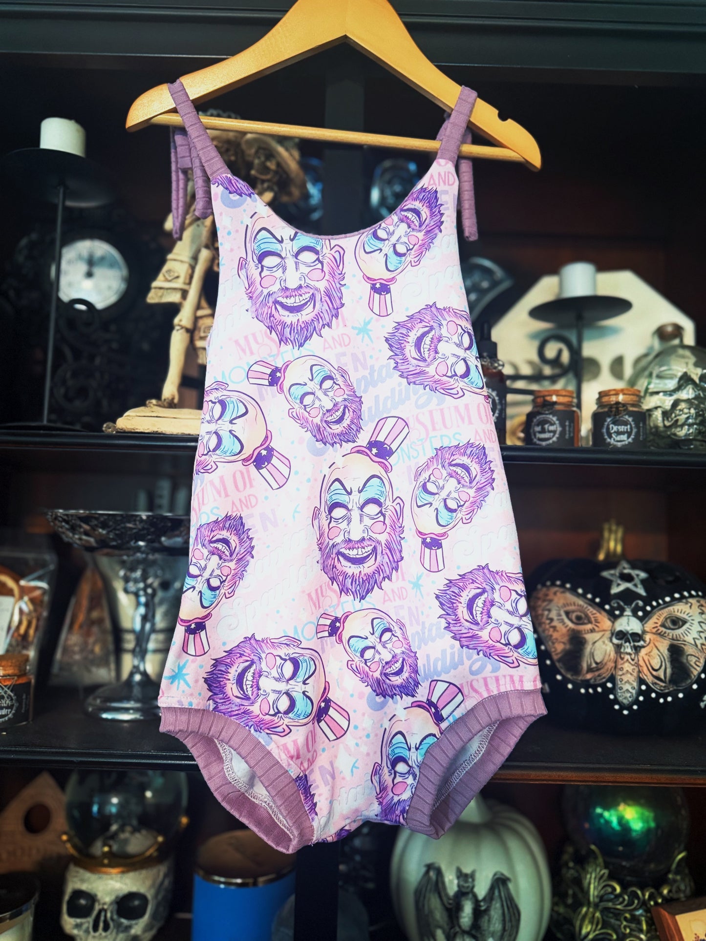 SPOOKY CLOWN TIE TOP ROMPER