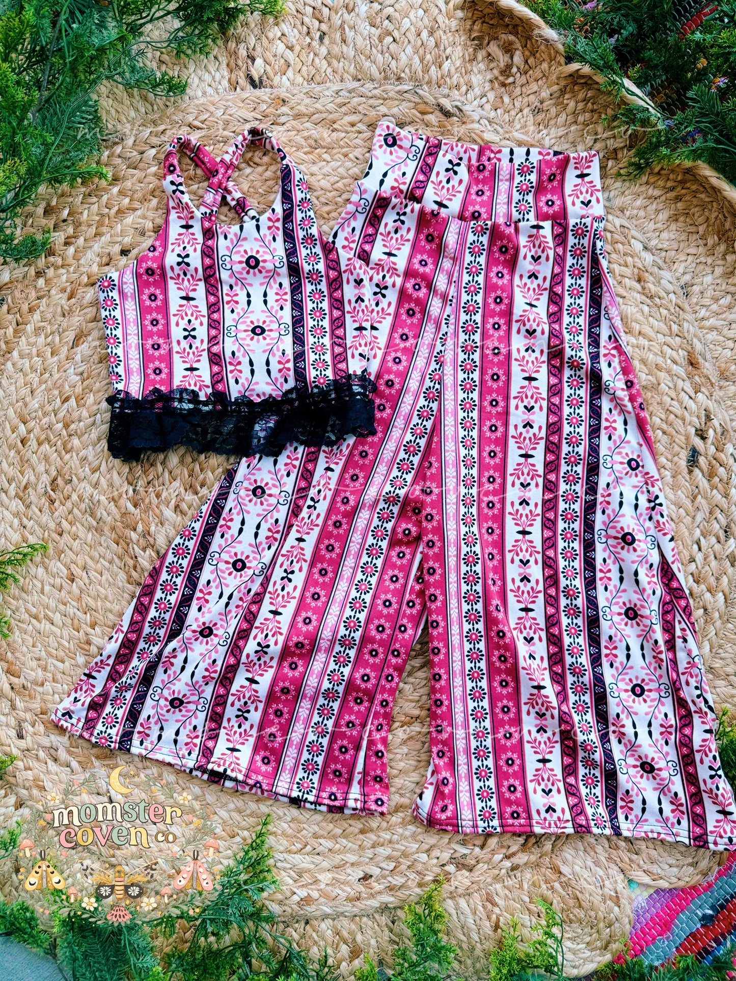 BOHO FLORAL FLOW PANT SET