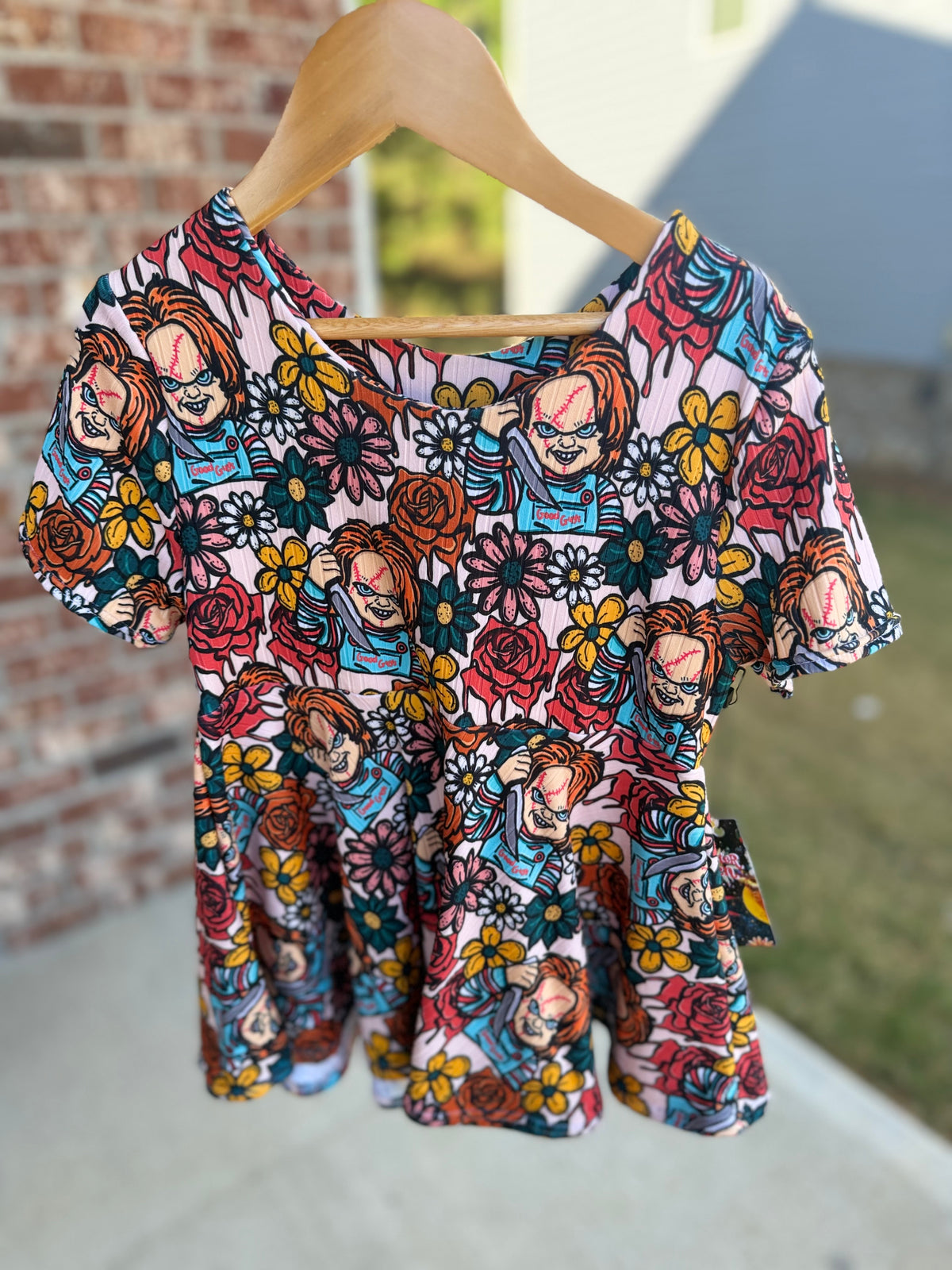 HORROR PEPLUM TOP 7/8Y