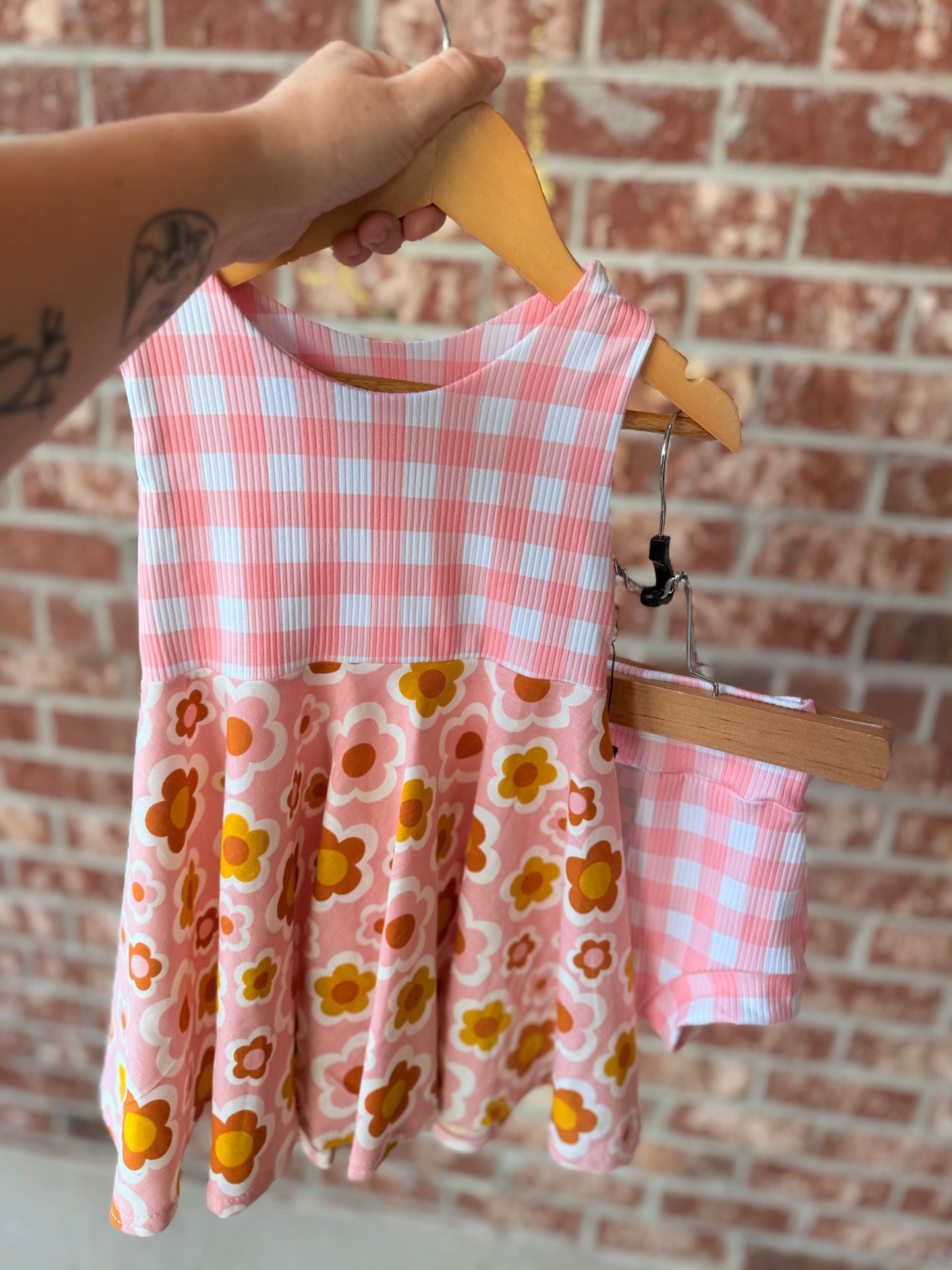 RETRO PICNIC TANK PEPLUM + BUMMIES SET