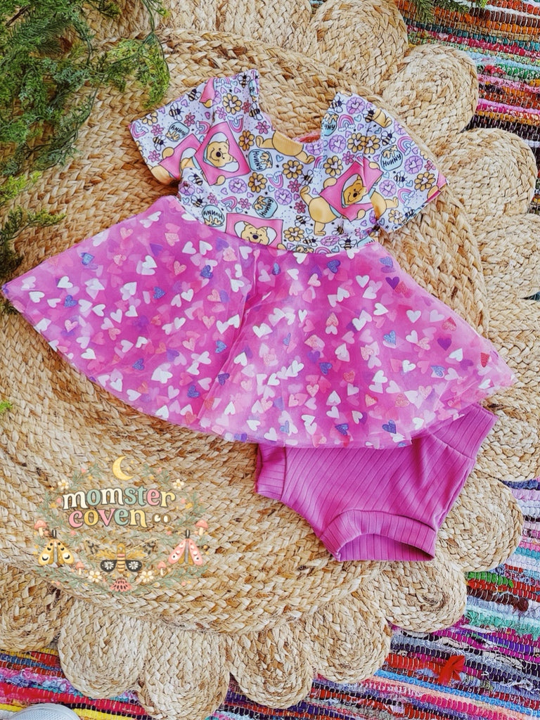 LOVE YOU BEARY MUCH PEPLUM TOP SET