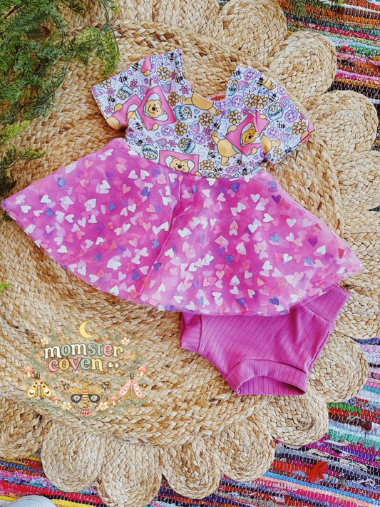 LOVE YOU BEARY MUCH PEPLUM TOP SET