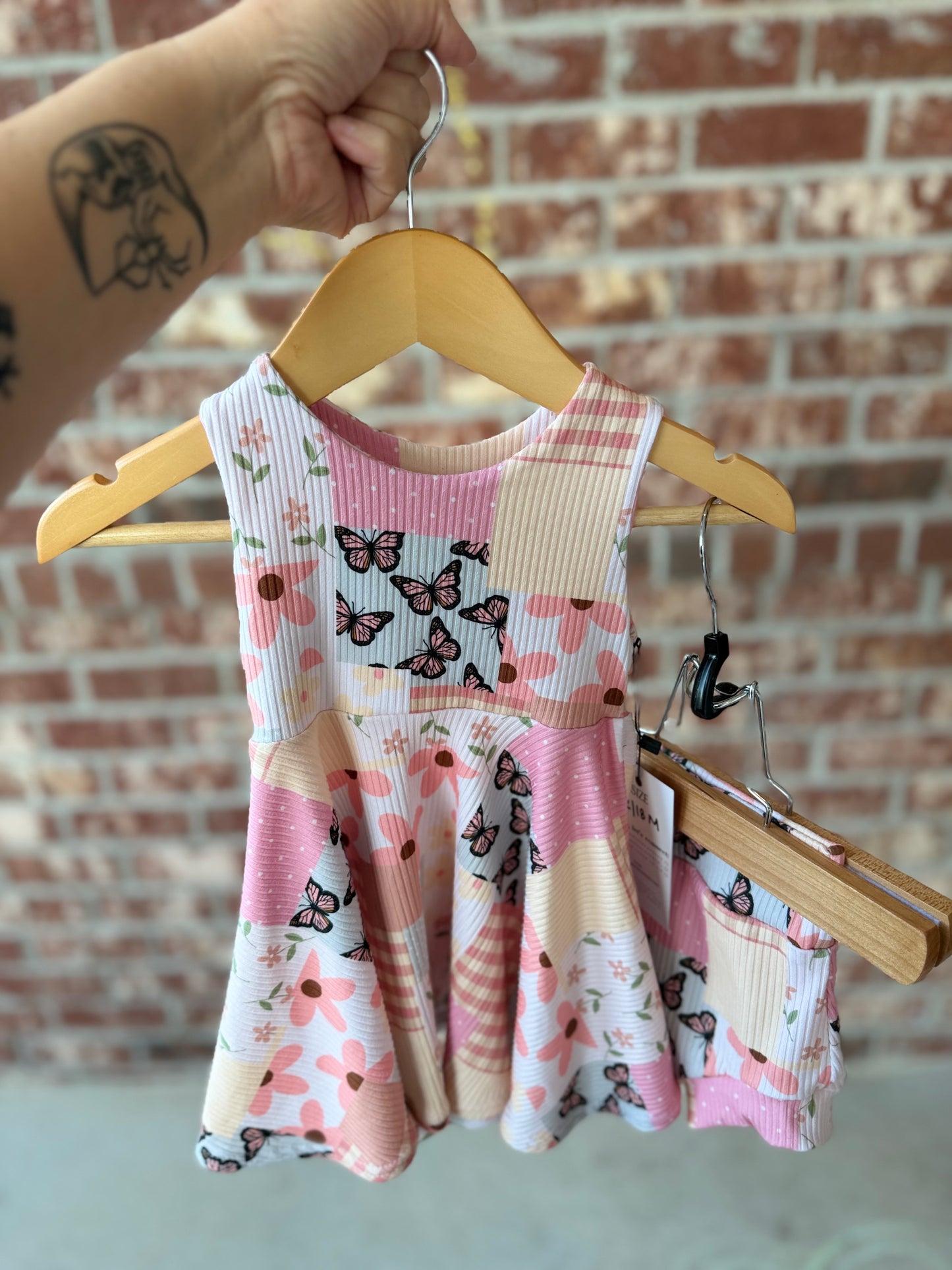 BUTTERLY'S  TANK PEPLUM + BUMMIE SET
