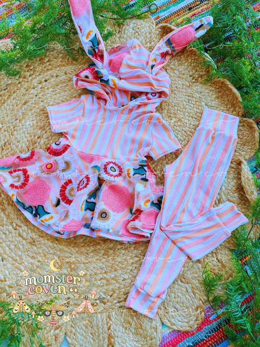 SPRING BUNNY PEPLUM SET