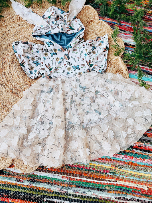 BUTTERFLY DRESS WITH BUNNY HOOD