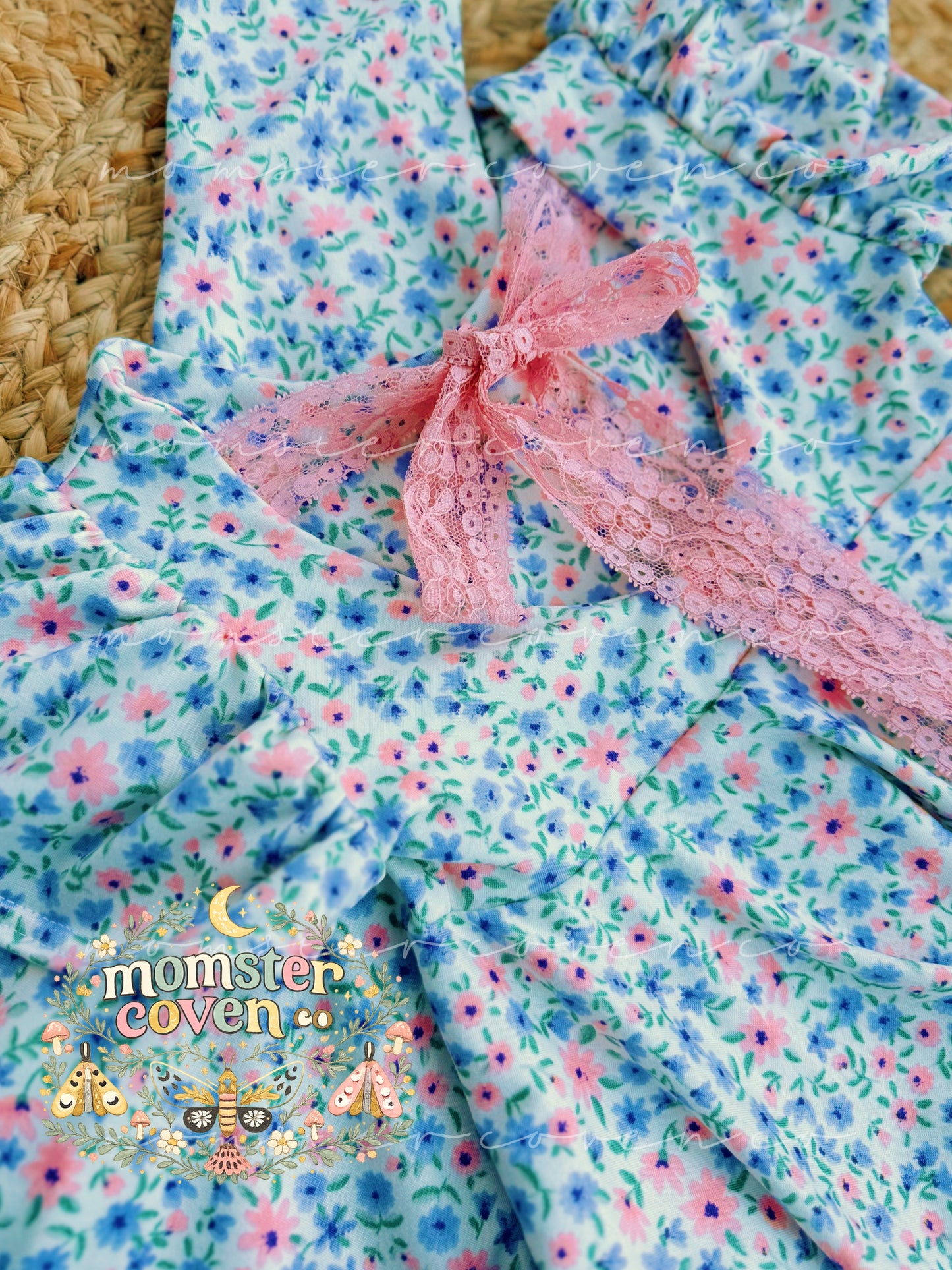 FLORAL PEPLUM TOP + BELLBOTTOM SET