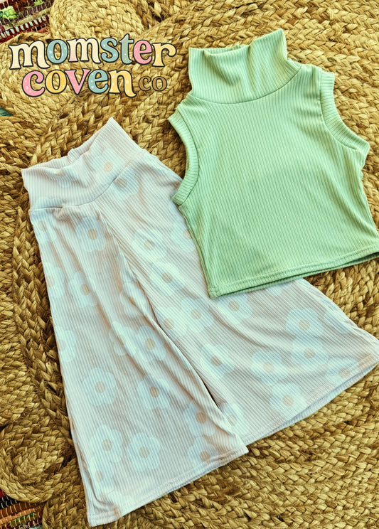 MOCK NECK + FLOW PANT SET