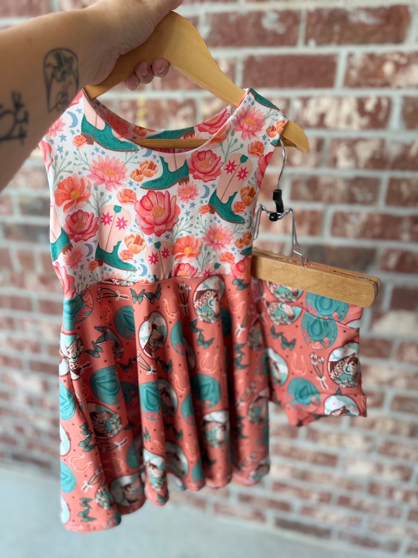 BOHO HORSE TANK PEPLUM + BUMMIE SET