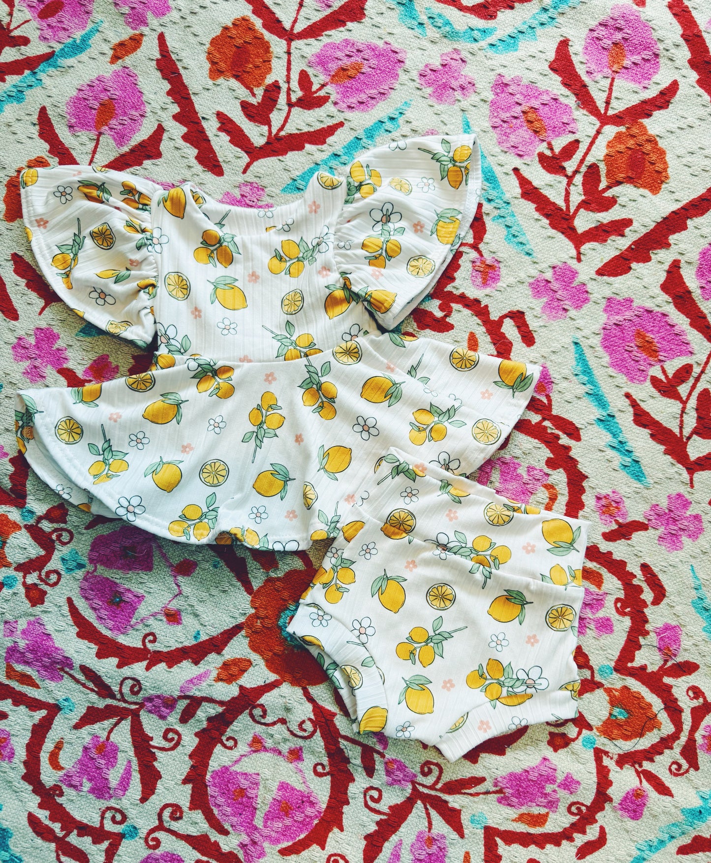 LEMON PEPLUM SET