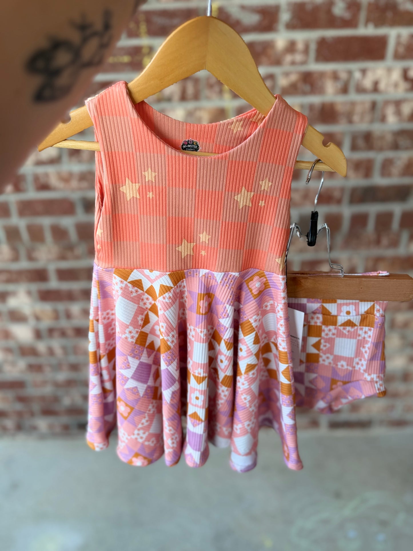 GRANNY QUILT TANK PEPLUM + BUMMIE SET