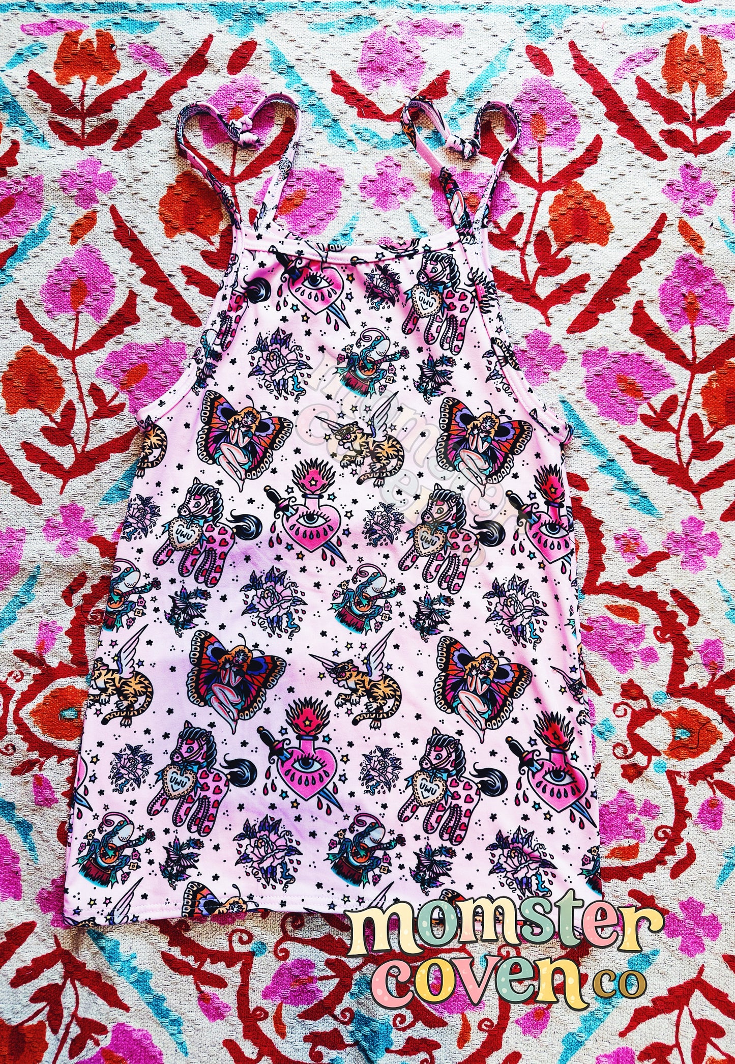 PINK FLASH TIE DRESS