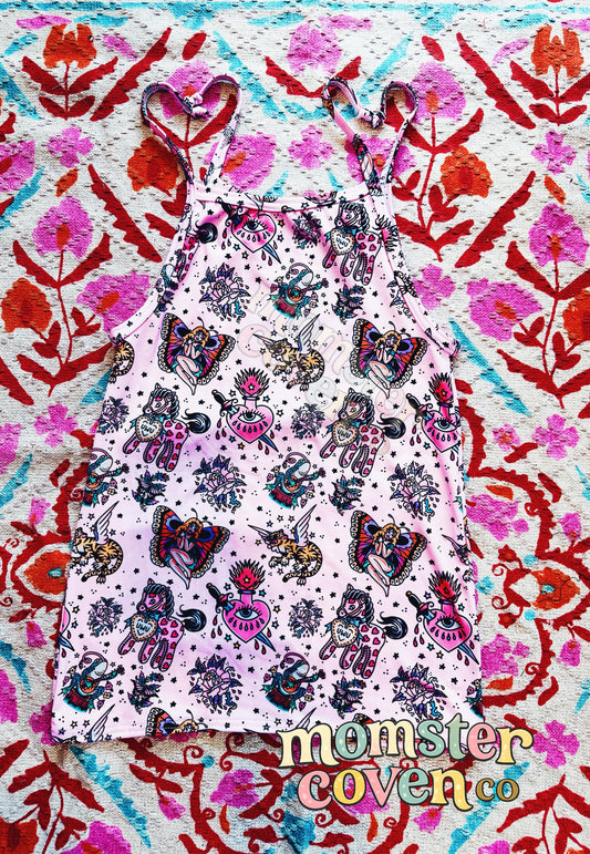 PINK FLASH TIE DRESS