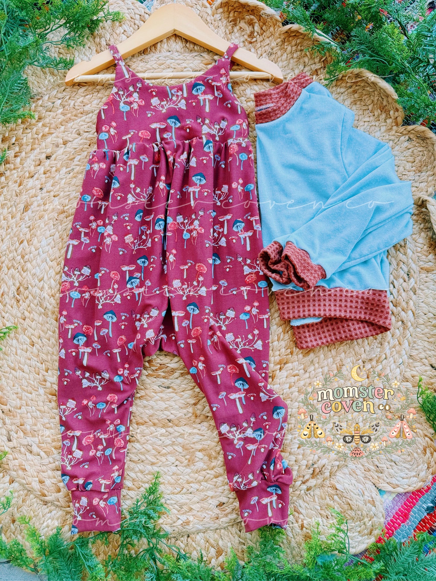 MUSHIE NAPA ROMPER + CREWNECK TOP SET