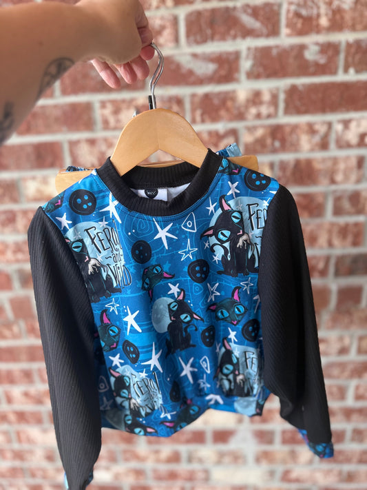 BUTTON GIRL CREW SET