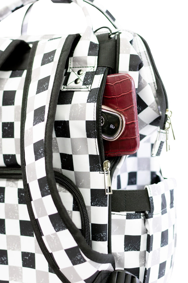 CHECKERED DIAPER BAG