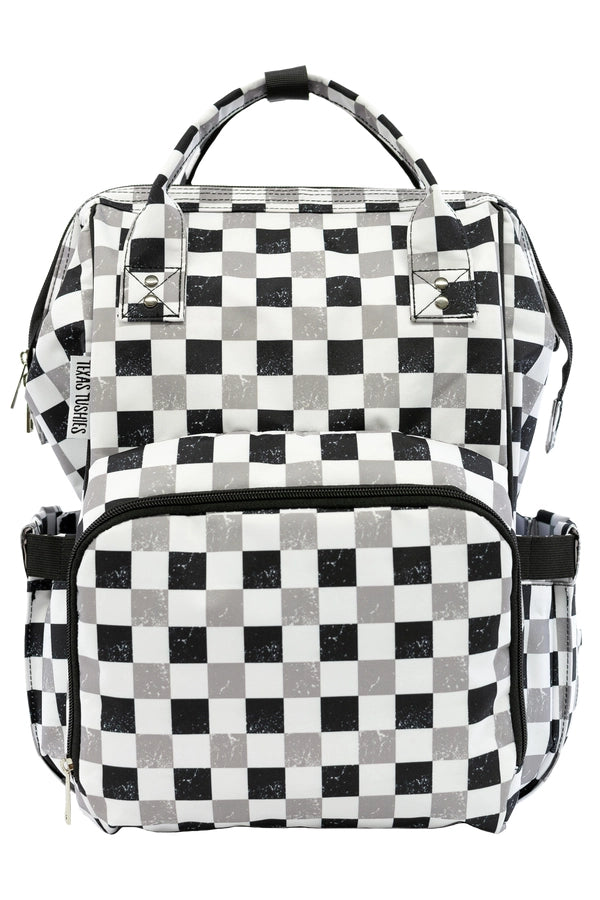 CHECKERED DIAPER BAG